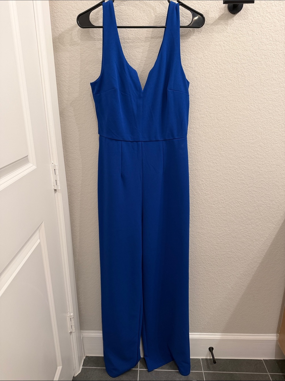 miami Royal Blue V-Neck Jumpsuit